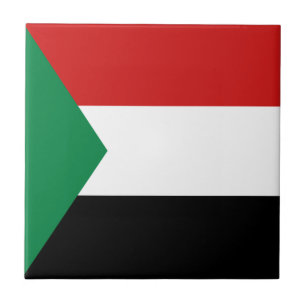 Sudan Flag Ceramic Tile