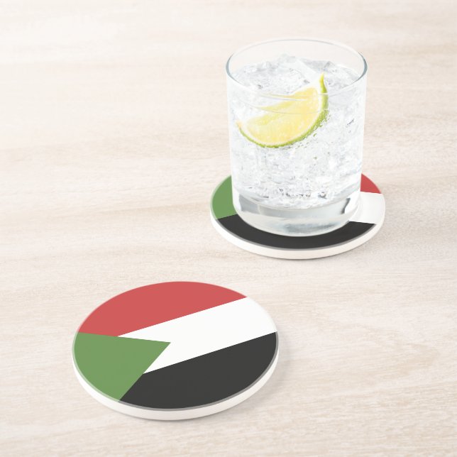 Sudan flag coaster (Side)