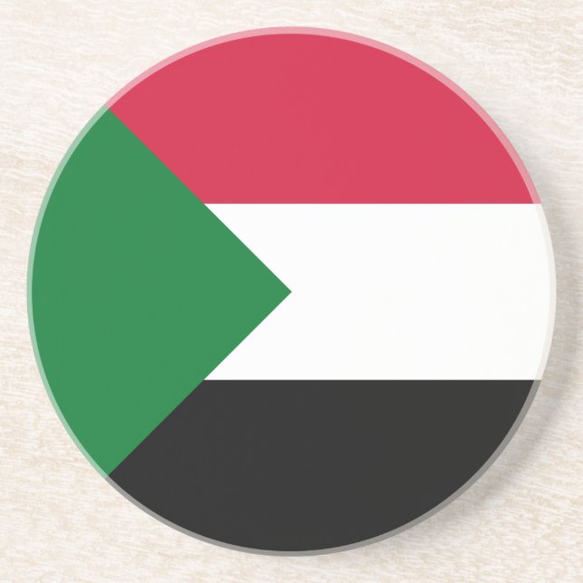 Sudan Flag Coaster (Front)