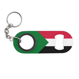 Sudan Flag Keychain Bottle Opener