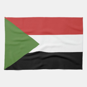 Sudan flag kitchen towel