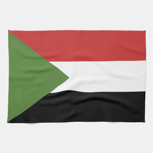 Sudan flag kitchen towel (Horizontal)
