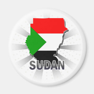 Sudan Flag Map 2.0 Magnet
