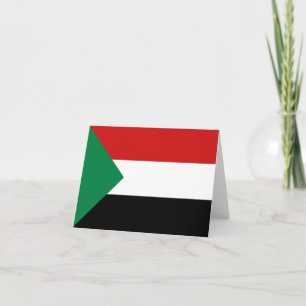Sudan Flag Notecard