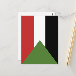 Sudan flag postcard