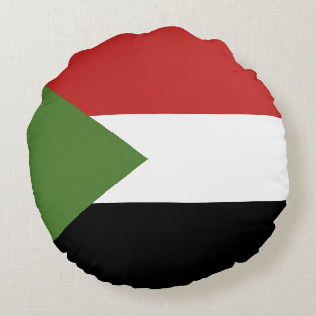 Sudan flag round pillow (Back)