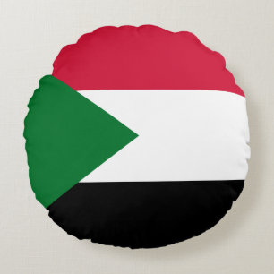 Sudan Flag Round Pillow