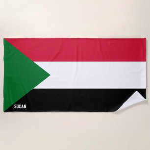 Sudan Flag Splendid Patriotic Beach Towel