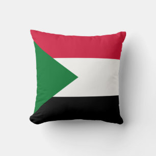 Sudan Flag Throw Pillow
