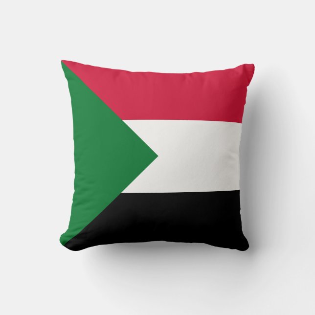 Sudan Flag Throw Pillow (Front)
