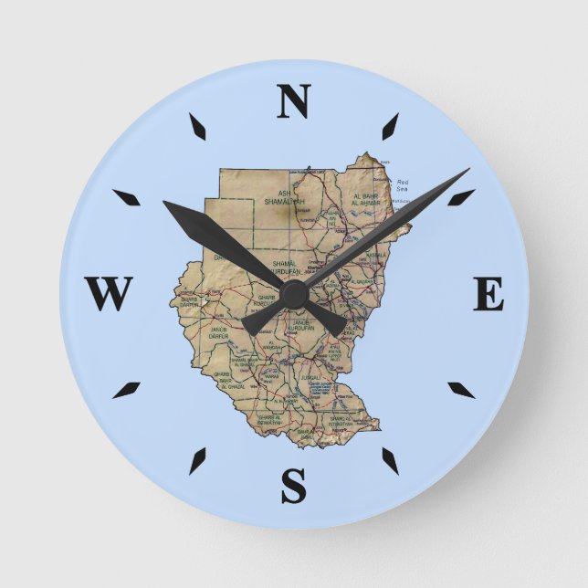 Sudan Map Clock (Front)