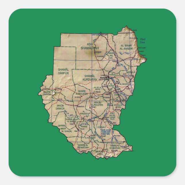 Sudan Map Sticker (Front)