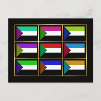 Sudan Multihue Flags Postcard