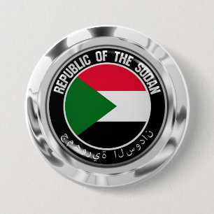 Sudan Round Emblem 3 Inch Round Button