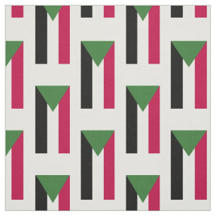 Sudanese Flag Fabric
