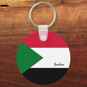 Sudanese Flag & Sudan holiday, patriots / sports Keychain