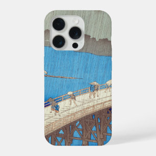 Sudden shower over Atake Bridge, Utagawa Hiroshige iPhone 15 Pro Case