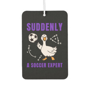 Suddenly a soccer expert air freshener