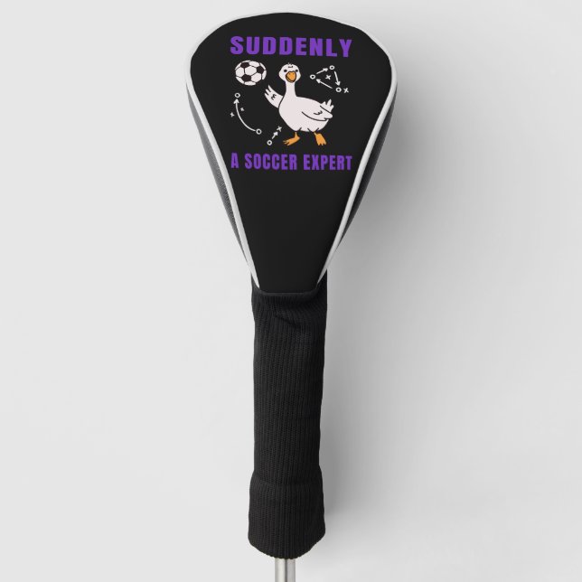 Suddenly a soccer expert golf head cover (Front)