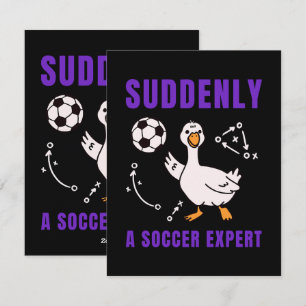 Suddenly a soccer expert holiday card