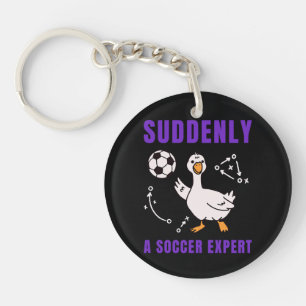 Suddenly a soccer expert keychain