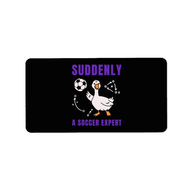 Suddenly a soccer expert label (Front)