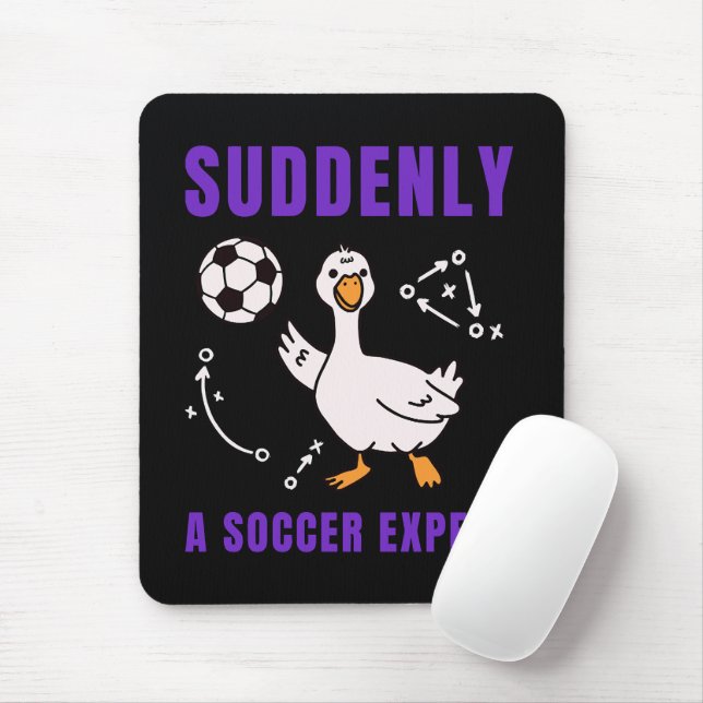 Suddenly a soccer expert mouse pad (With Mouse)