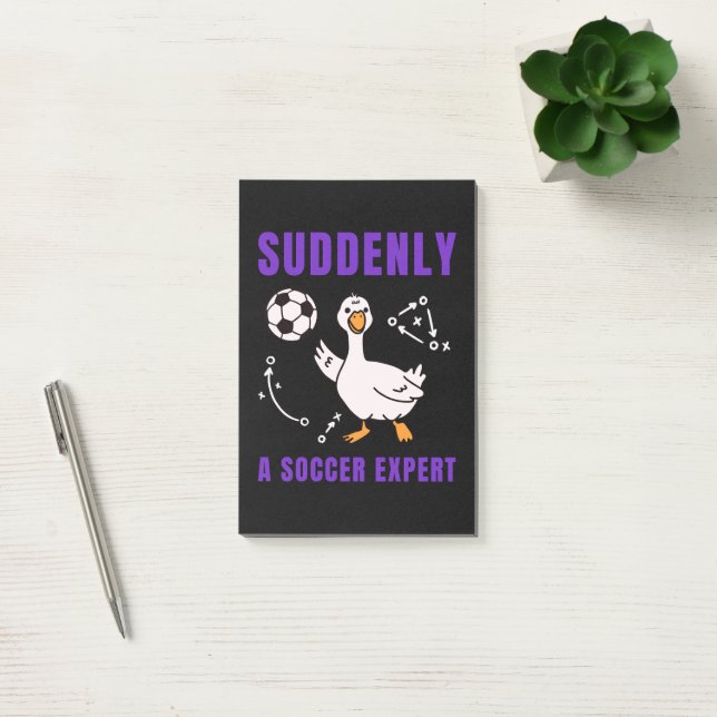 Suddenly a soccer expert post-it notes (Office)