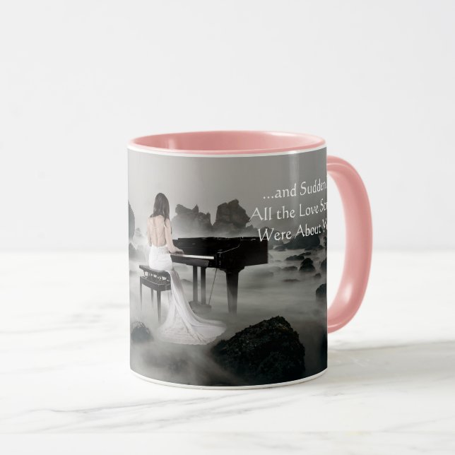 Suddenly All The Loves Songs Romantic Quote Music Mug (Front Right)