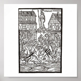 Sudeten riots in Erfurt, 1520 Poster