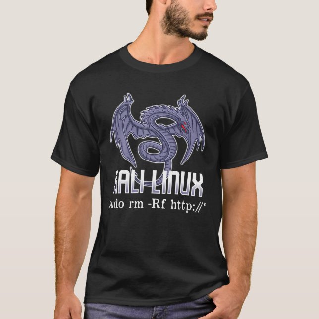Sudo Rm-RF Hacker Developer Kali Linux T-Shirt (Front)
