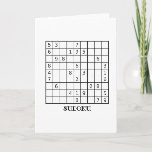 SUDOKU BIRTHDAY CARD