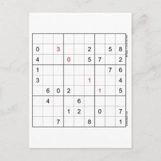 Sudoku Birthday Card 30-11