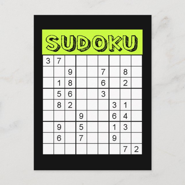 Sudoku Card (Front)