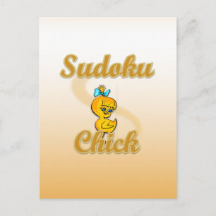 Sudoku Chick Postcard