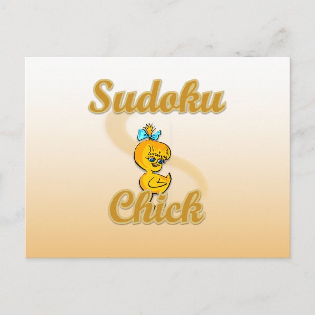 Sudoku Chick Postcard (Front)