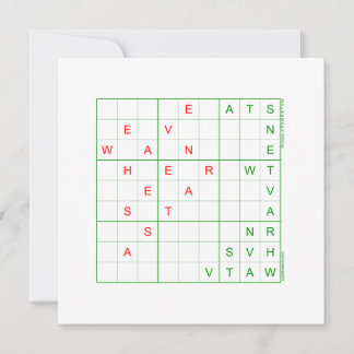 Sudoku Christmas Holiday Card - We've seen a star