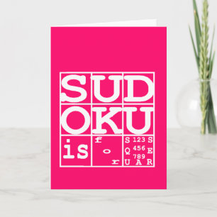 Sudoku is for squares card