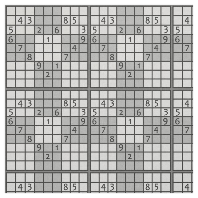 SUDOKU LOVE custom fabric (Swatch)