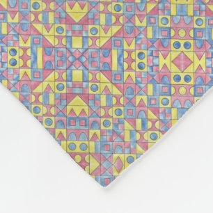 Sudoku One-Modern Bauhaus Geometric Art Fleece Blanket