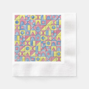 Sudoku One-Modern Bauhaus Geometric Art Napkin