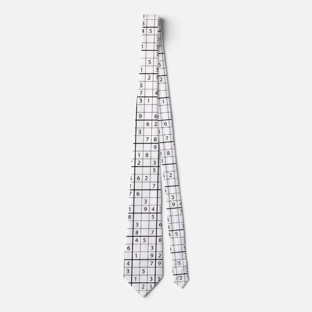 Sudoku pattern tie (Front)
