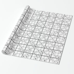 Sudoku pattern wrapping paper