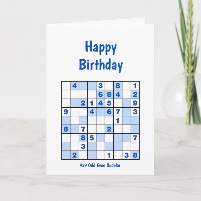 Sudoku Puzzles Carte d'anniversaire (Devant)