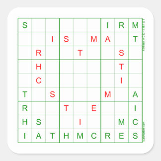 Sudoku Stickers - Christmas Heart