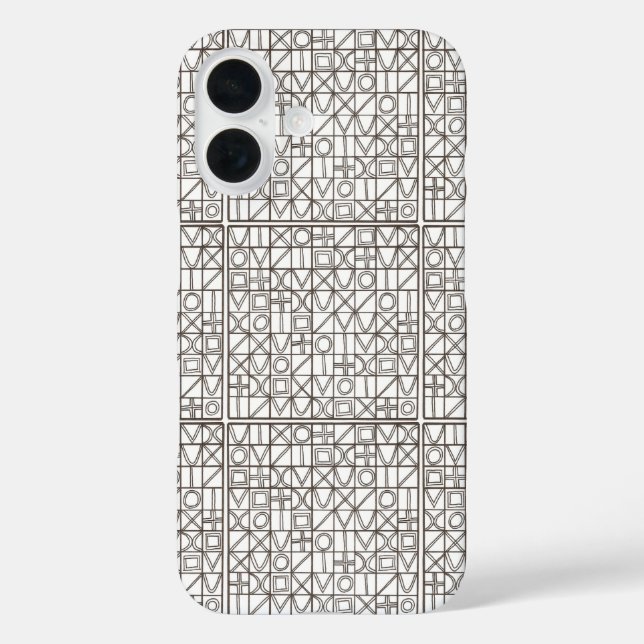 Sudoku Two-Black And White Geometric Pattern Case-Mate iPhone Case (Back)