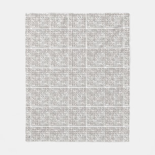 Sudoku Two-Black And White Modern Minimalist Fleece Blanket