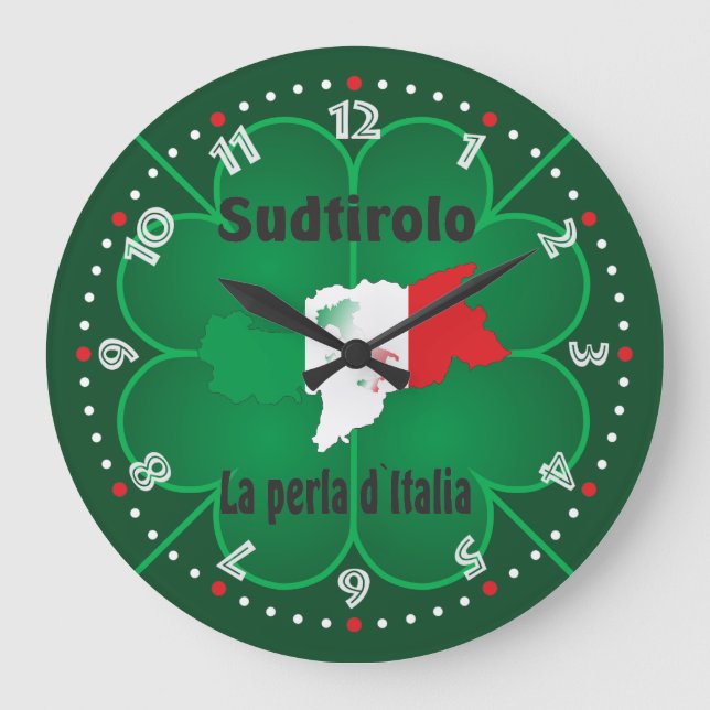 Südtirol – Alto Adige - Italien - Italia Uhr Large Clock (Front)