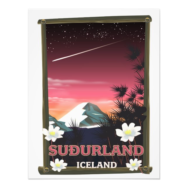 Suðurland Iceland travel poster (Front)