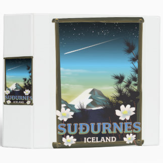 Suðurnes iceland travel poster binder